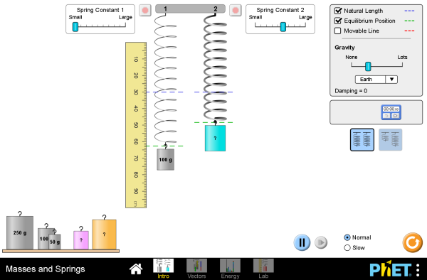 Masses and Springs Screenshot