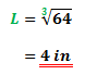 Length of the side is 4in