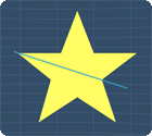 five-pointed star with line