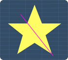 five-pointed star with line