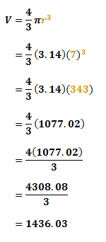 Calculating the volume of a sphere