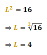 square root of 16 is 4