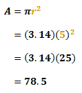 Calculating the area of a circle