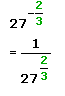 27 to the power of negative 2 over 3