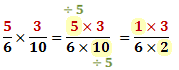 Divide with the common factor 5