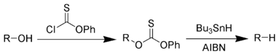 Barton-McCombie Deoxygenation Scheme.png