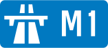 M1 motorway shield