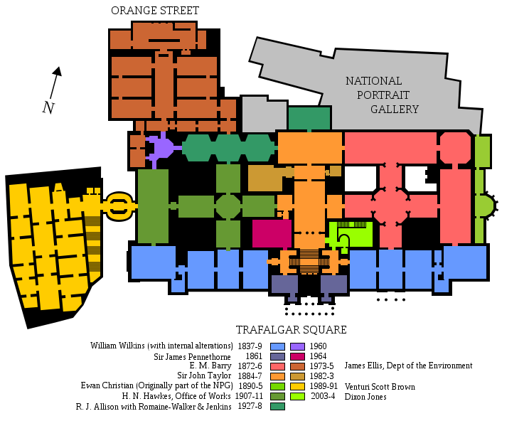 National Gallery 1st floor plan.svg