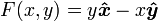 F(x,y)=y\boldsymbol{\hat{x}}-x\boldsymbol{\hat{y}}