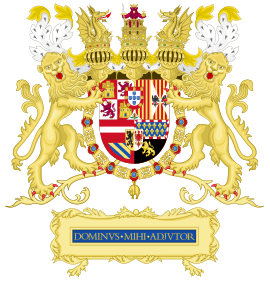 Full Ornamented Coat of Arms of Philip II of Spain (1580-1598).svg