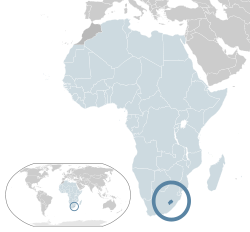 Location of  Lesotho  (dark blue)– in Africa  (light blue & dark grey)– in the African Union  (light blue)