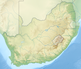 Map showing the location of Golden Gate Highlands National Park